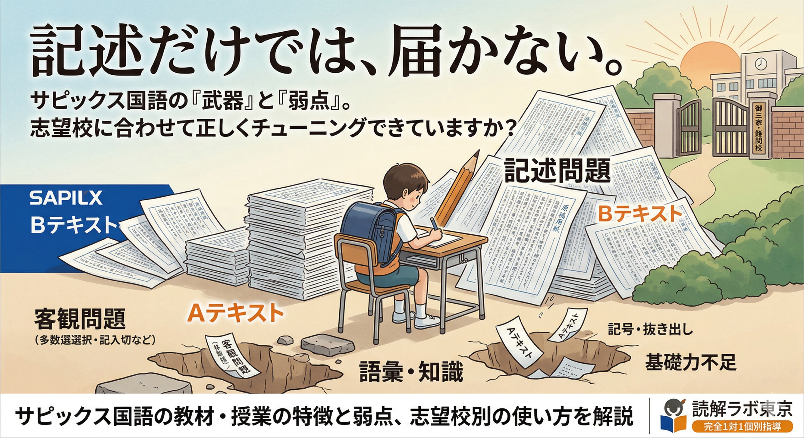 SAPIXを活かす学習法 受験力を上げる関わり方と戦略
